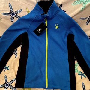 Spyder Boys Knit Jacket Blue/Black L